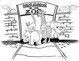 Zoo Colouring Welcome Sheet Preview sketch template