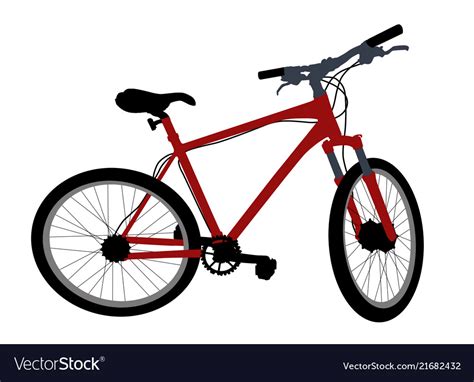 red bicycle  white background royalty  vector image