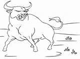 Coloring Bull Cartoon Pages Buck Perform sketch template