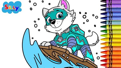 silly drawing  coloring mighty pups paw patrol learn