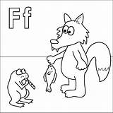 Coloring Letter Pages Alphabet Frog Fox Coloringpages4u Fish Flute Preschool Zoo Animals Dora Foxes Explorer Urban Animal Week Threads sketch template
