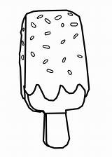 Coloring Popsicle Pages Outlines Dessert Ice Cream Clipart Bar Kids Domain Public sketch template