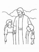 Christ Lds Children Clipart Jesus Drawing Life Eternal Coloring Pages Young Primary Boy Standing Girl Drawings Salvation Nursery Christian Little sketch template