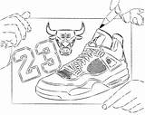 Coloring Shoes Pages Basketball Jordan Michael Shoe Nike Getcoloringpages Air sketch template