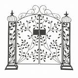 Garden Gate Metal Drawing Inch Traditional Studio Getdrawings sketch template