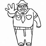 Police Coloring Hat Drawing Uniform Getcolorings Pages Officer Policeman Getdrawings sketch template
