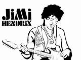 Hendrix Jimi Drawing Getdrawings sketch template