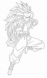 Gogeta Super Saiyan Coloring Ssj3 Template Sketch sketch template