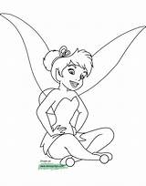 Bell Tinker Coloring Pages Disney Fairies Disneyclips Winking Printable Smiling Funstuff sketch template