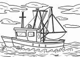 Fischkutter Malvorlage Schiffe Fischerboot Boote Ausmalen sketch template