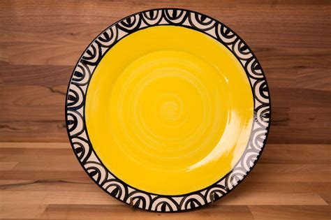 aztec yellow hand made ceramics and pottery
