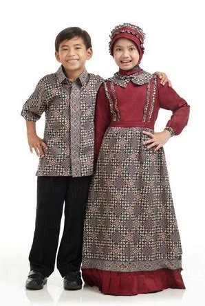 contoh model baju batik muslim anak terbaru  terbaik