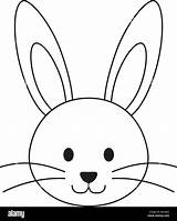 Coniglio Pasqua Rabbit Illustrazione Icona Adulti sketch template