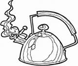 Coloring Teapot sketch template
