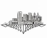 Baltimore Skyline Md Vector Sketch Drawing sketch template