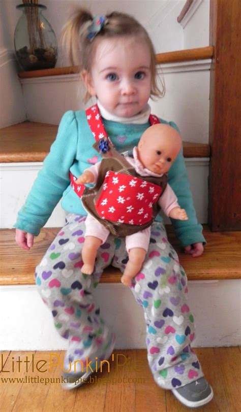 littlepunkinpie baby dollstuffed animal carrier tutorial