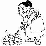 Old Cleaning Woman Gardening Coloring Pages Lady Cartoon People Colouring Quotes Housework Funny Freeprintablecoloringpages Life House Clean Doing sketch template