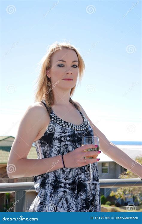 Junge Frau Mit Glas Wein Stockbild Bild Von Frau Recht 16172705