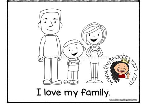family members coloring pages  teaching aunt