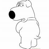 Brian Griffin Coloring Pages Looking Back sketch template