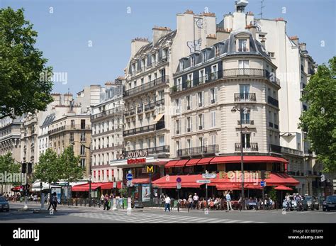 paris boulevard montparnasse stock photo alamy