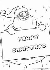 Coloring Merry Santa Pages Printable sketch template