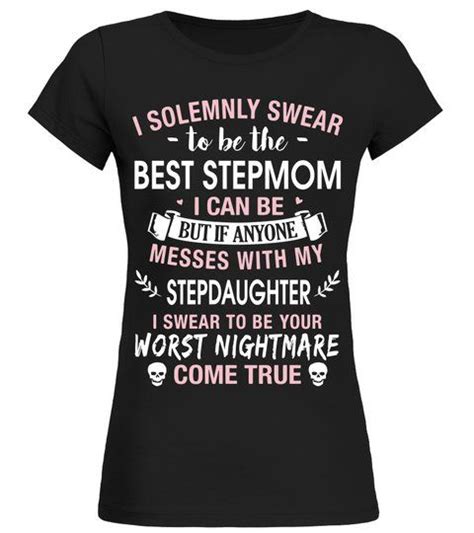Best Stepmom Stepdaughter Round Neck T Shirt Woman