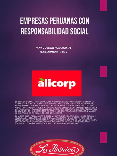 Empresas Peruanas Con Responsabilidad Social Pdf Perú Economias