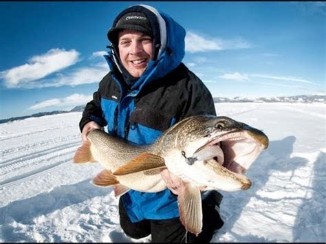 lake trout ice fishing monster  lake trout  jigging lures youtube