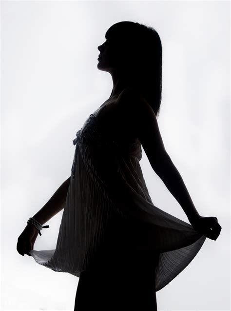 free images silhouette person black and white girl woman model