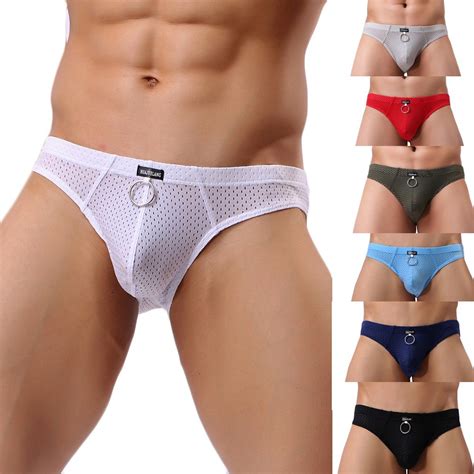 Fashion Mens Sexy Mesh Underwear Sport Breathable Brief