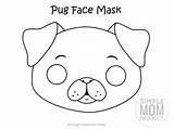Mask Pug Templates Masks Simplemomproject sketch template