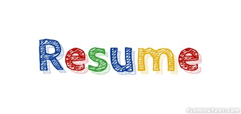 resume logo   design tool  flaming text