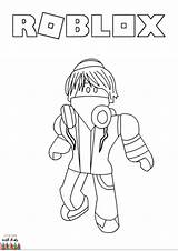 Coloring Roblox Pages Avatar Kids Color Drawings sketch template