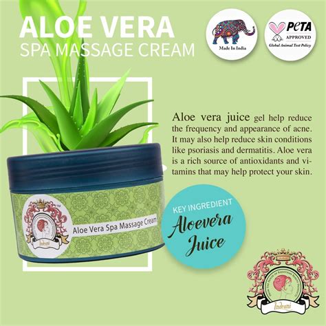 buy aloe vera skin cream  spa massage indrani cosmetics