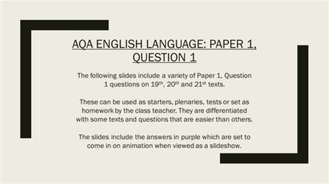 aqa language paper  question  answers aqa gcse english language