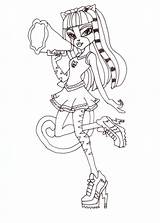 Monster High Coloring Pages Printable Meowlody Fearleading Werecats Sheets Colouring February Sheet Print Printables Sisters Drawing Au Werecat Doll sketch template