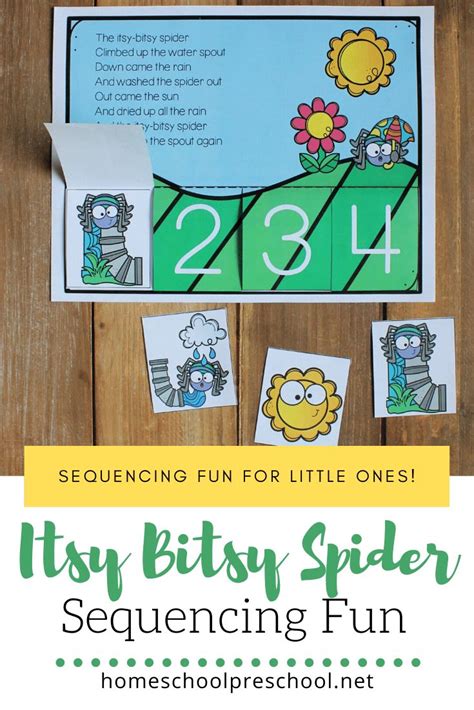 itsy bitsy spider sequencing activity sequencing activities