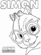 Alvin Chipmunks Coloring4free Coloringhome Chipmunk sketch template