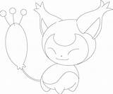 Skitty Lineart Supercoloring sketch template