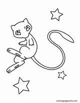 Mew Coloring sketch template