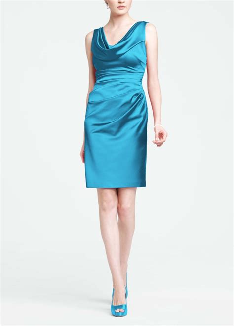 sleeveless stretch satin cowl neck dress style 84741