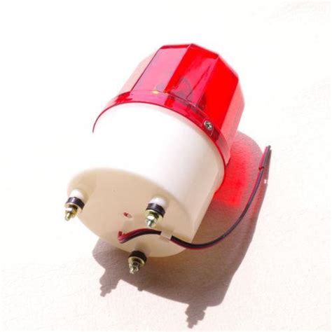 red rotating beacon warning light lamp spiral fixed vdc  indicator