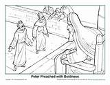 Peter Coloring John Boldness Pages Preached Jail Bible Kids School Sunday Activities Jesus Sanhedrin Before Color Apostle Story Crafts Acts sketch template