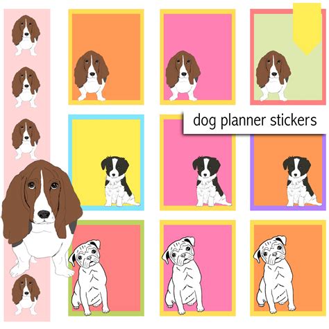 meinlilapark  printable dog planner stickers ausdruckbare
