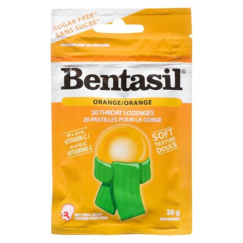bentasil orange throat lozenges  bags    canada