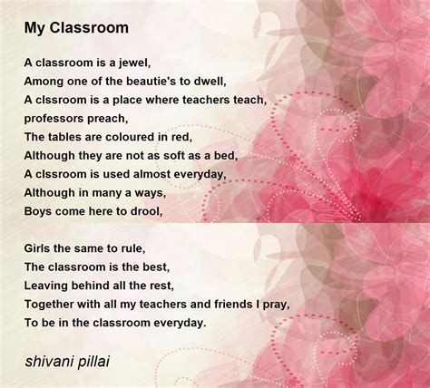 classroom poem  shivani pillai poem hunter