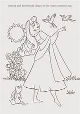 Coloring Aurora Princess Pages Briar Rose Printable Filminspector Sleeping Beauty sketch template