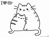 Pusheen Coloring Pages Hug Colouring Printable Cat Color Mum Kids Cute Gato Sheets Print Friends Bettercoloring Baby Adults Choose Board sketch template