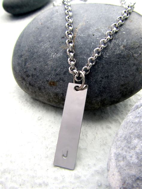 personalized mens necklace customized initial necklace